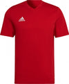 adidas Entrada 22 T-Shirt T-Shirt Uomo ROSSO LOGO BIANCO