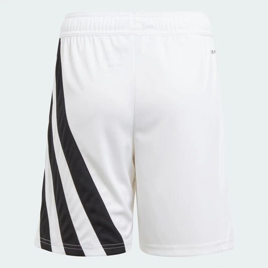 SHORT Pantaloncini adidas Fortore 23 BIANCO LINEE NERE LOGO ADIDAS NERO