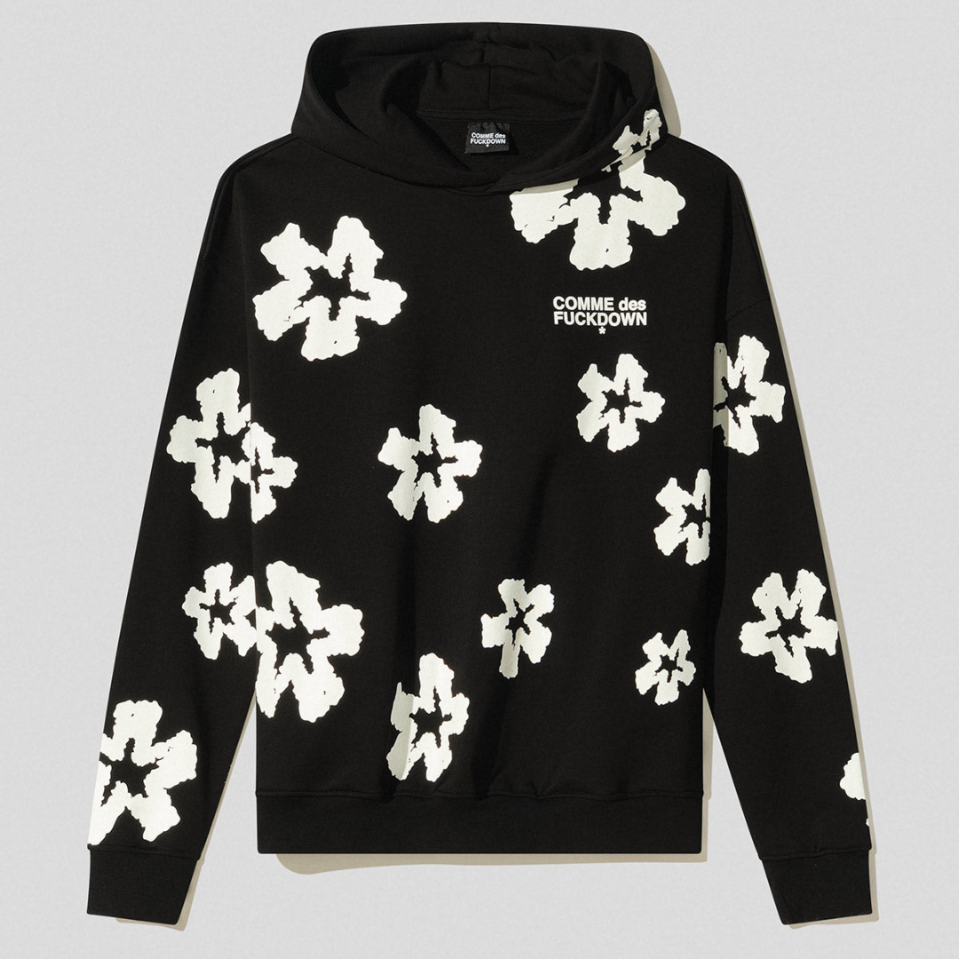 Felpa Comme Des Fuckdown con Stampa a Fiori