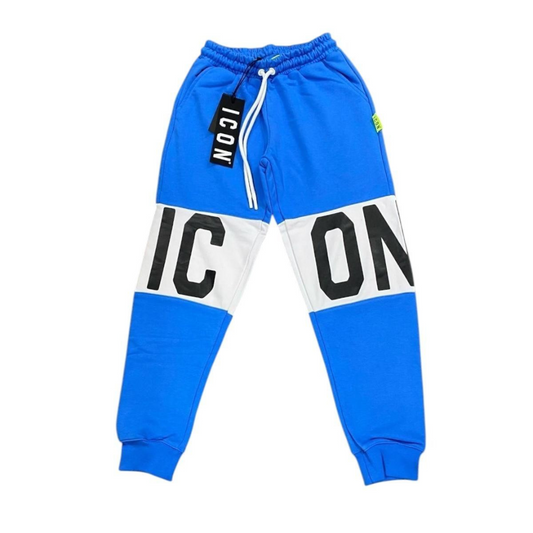 Joggers Icon con Logo Stripe in Misto Cotone
