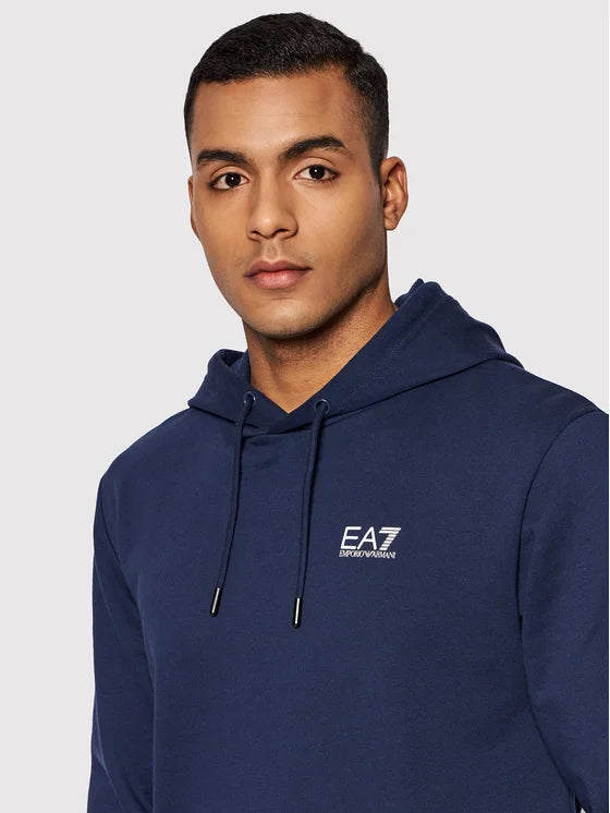 FELPA NAVY EA7 Felpa Core Identity con cappuccio