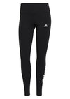 LEGGINS Leggings adidas Donna Linear Nero con Scritta adidas Bianca