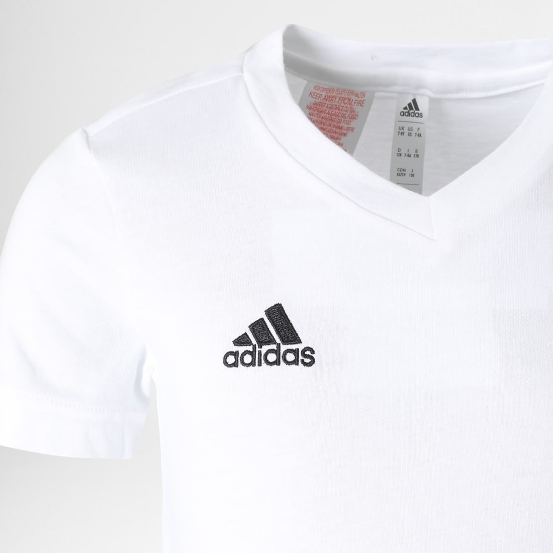 adidas Entrada 22 T-Shirt T-Shirt Uomo BIANCO LOGO ADIDAS NERO