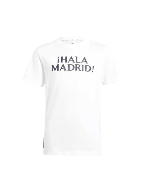 TSHIRT REAL TEE HALA MADRID! BIANCA SCRITTA NERA