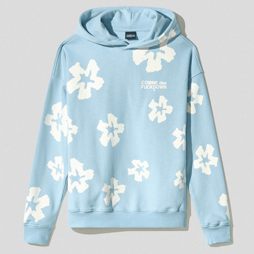 Felpa Comme Des Fuckdown con Stampa a Fiori