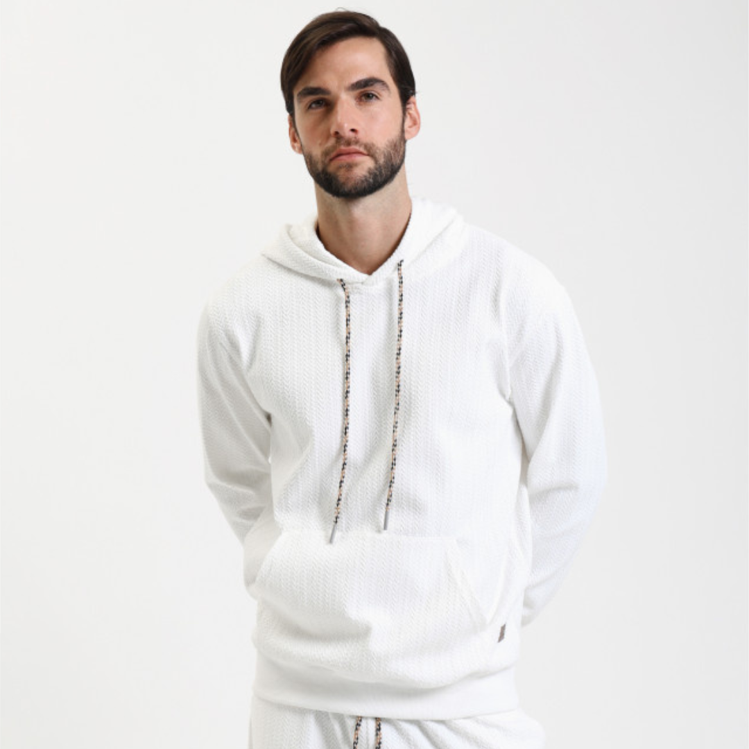 Felpa Texturizzata Con Cappuccio - Gianni Lupo