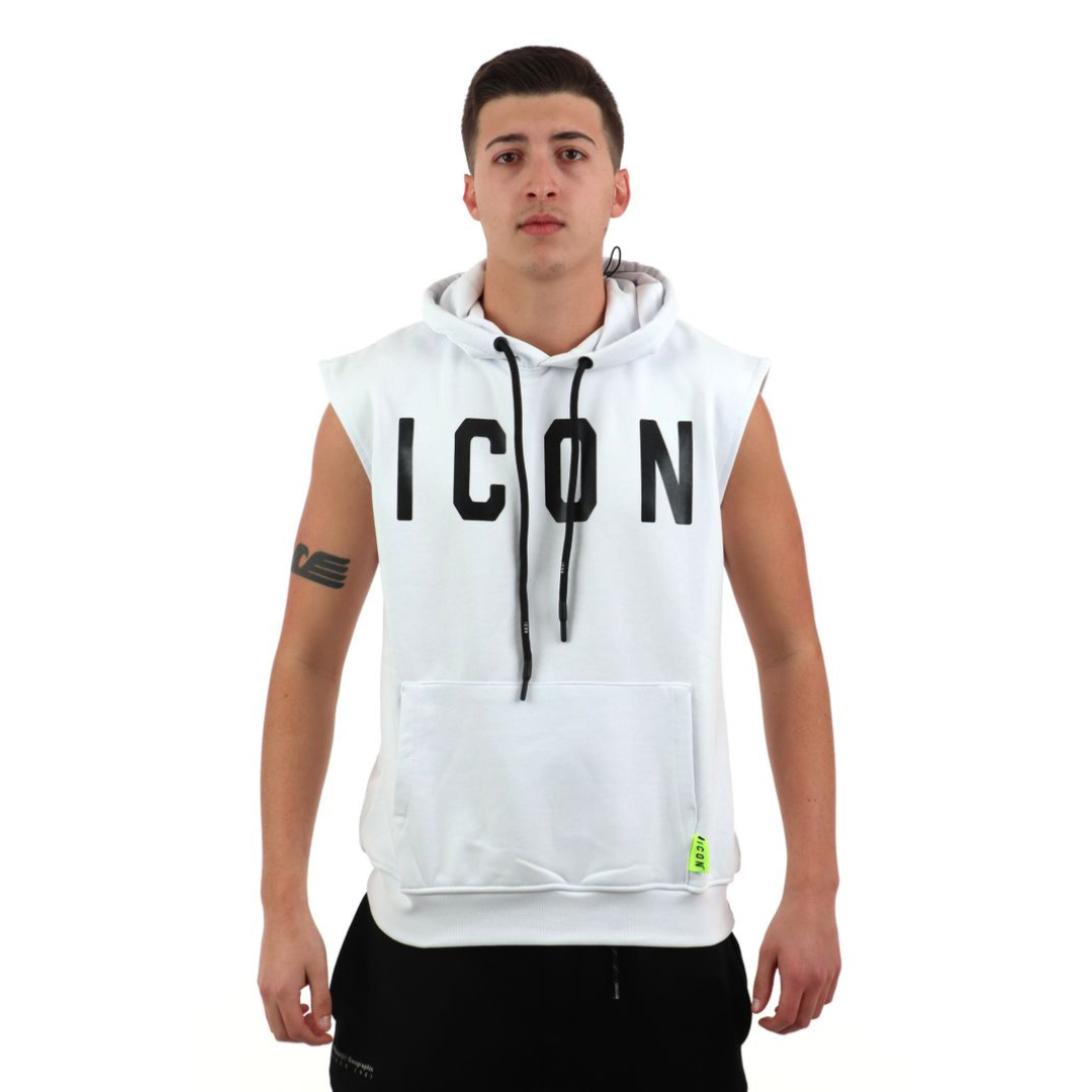 Felpa Icon Smanicata con Logo