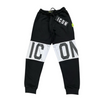 Joggers Icon con Logo Stripe in Misto Cotone