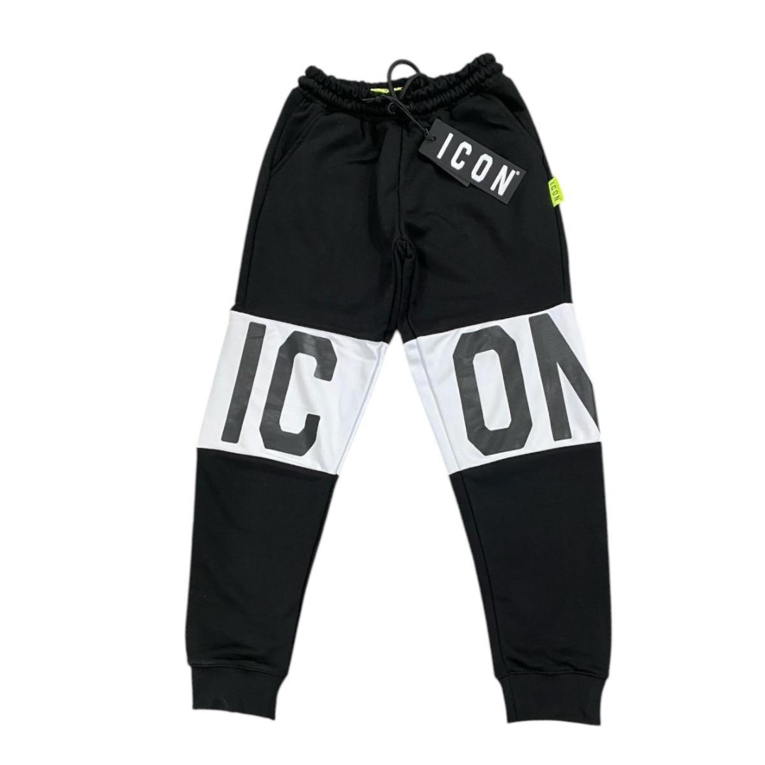 Joggers Icon con Logo Stripe in Misto Cotone