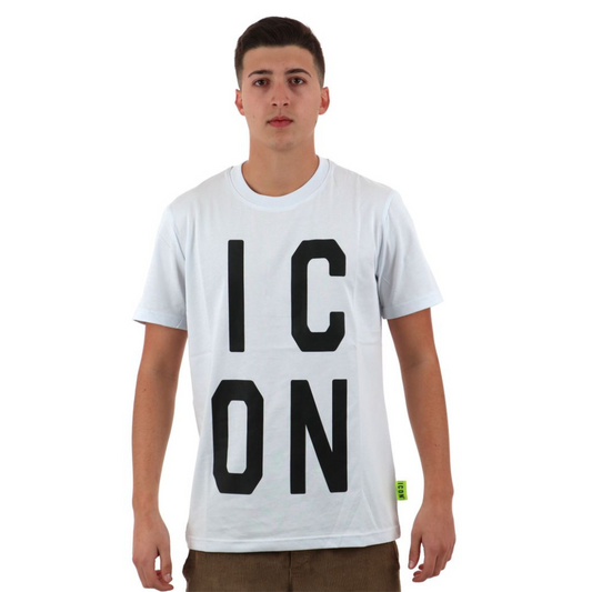 T-shirt Icon Basica con Logo a Capo