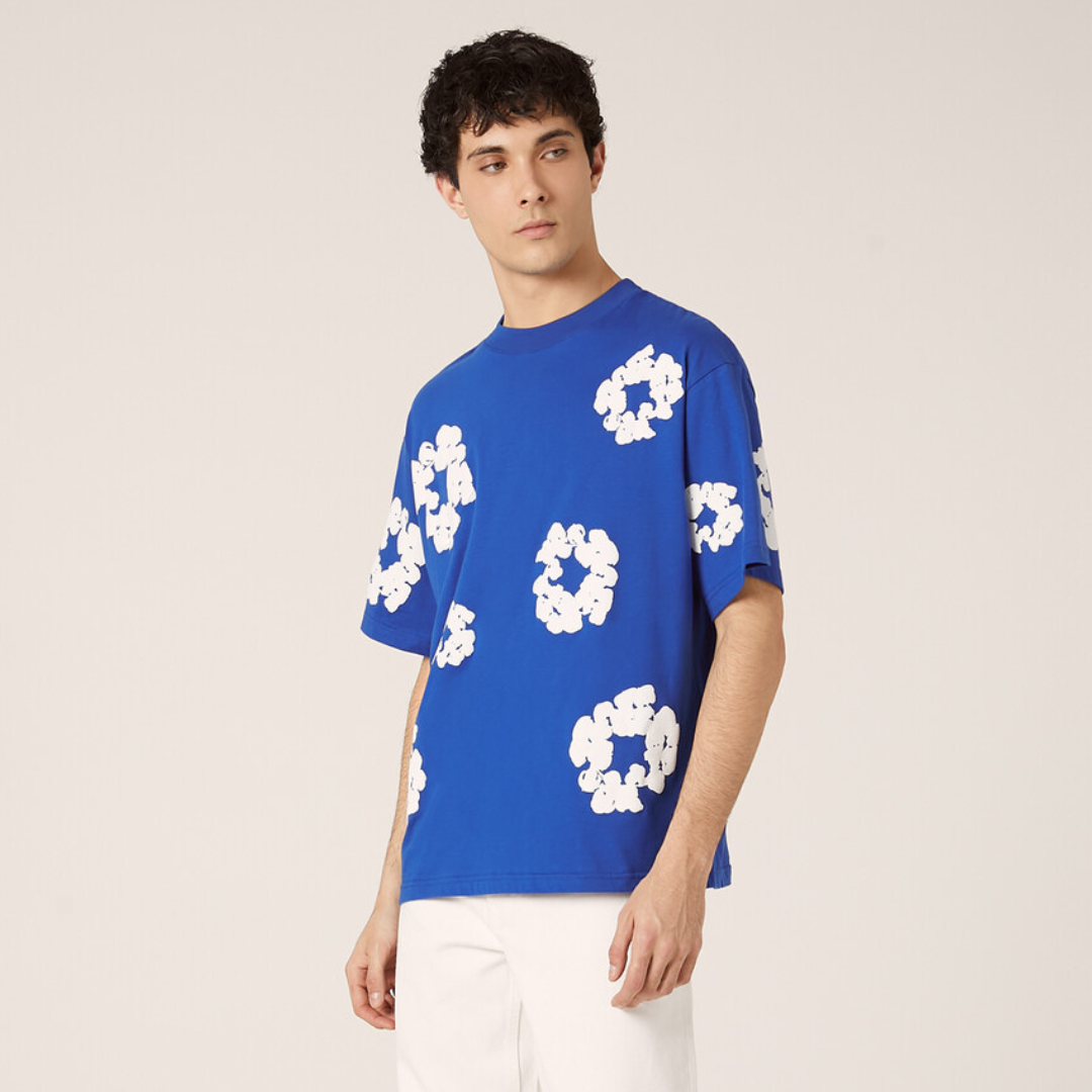 T-shirt Floreale Stampa All Over