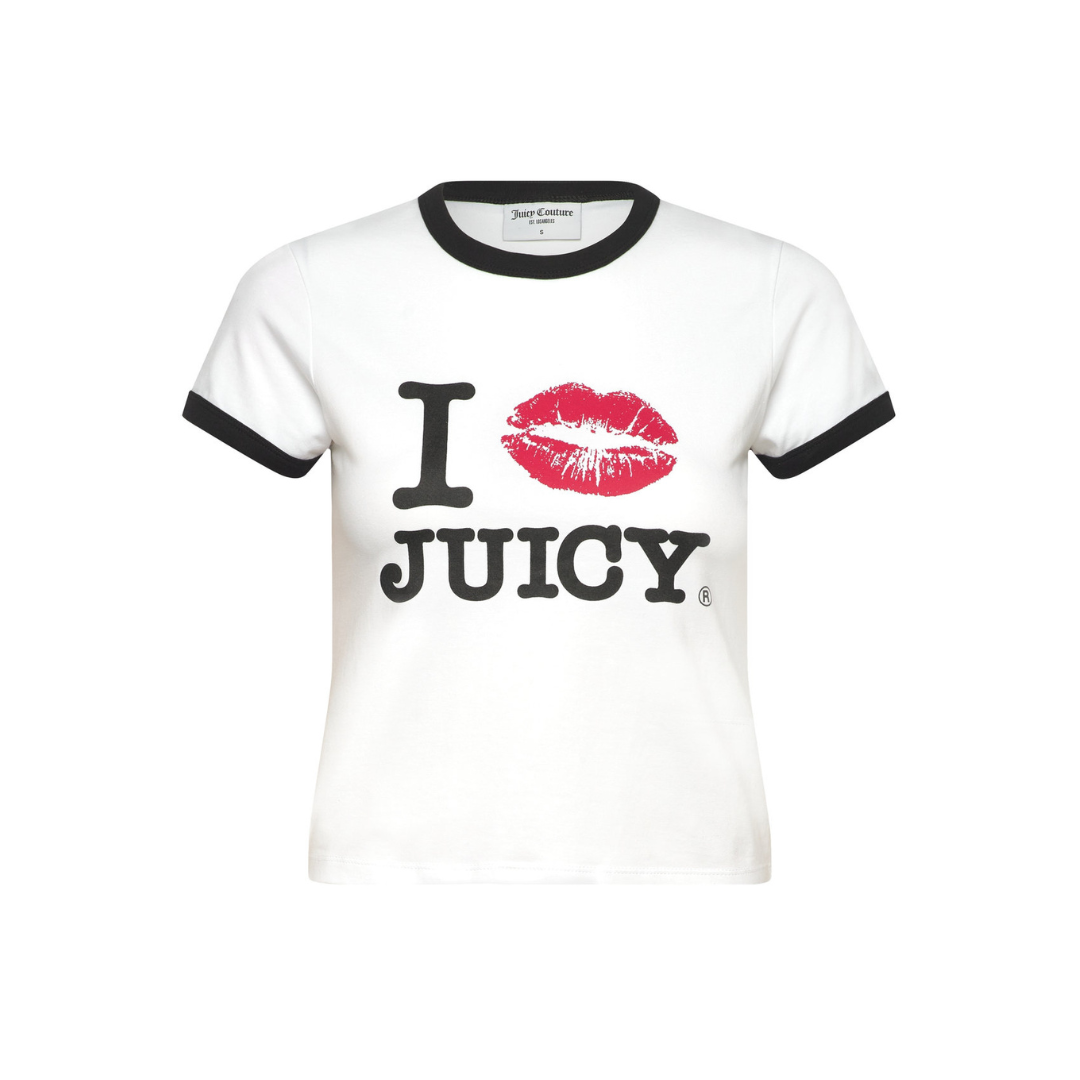 I Kiss Juicy Fitted Ringer Tee