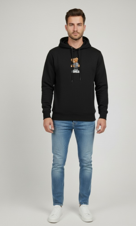 FELPA CON CAPPUCCIO DS2 100% COTONE