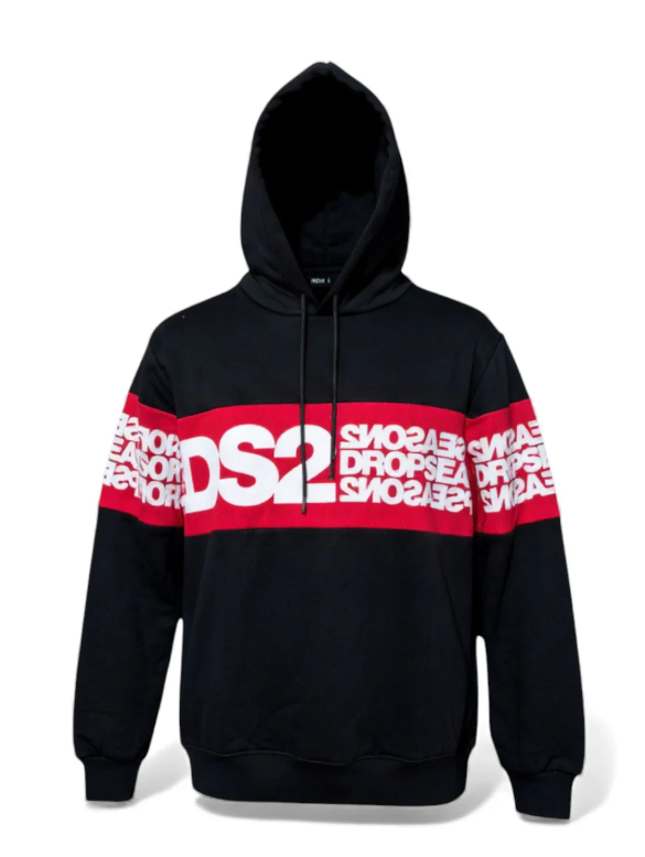 FELPA CON CAPPUCCIO DS2 100% COTONE