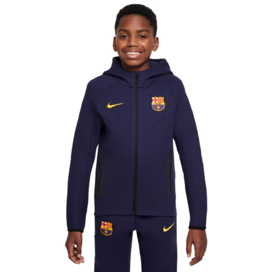 FELPA CON CAPPUCCIO FULL-ZIP FC BARCELONA TECH FLEECE FZ
